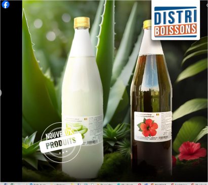 Facebook, Distriboissons.be, Nouveau produit, aloe vera, hibiscus, 10.09.24 Belgische dranken fabriek, presentatie, Présentation Boissonnerie Belge boissons rafraichissante Hibiscus, Aloe Vera, Aainvest SRL